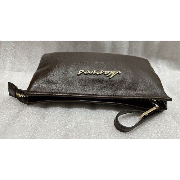 WB Cow Leather Collection Marvos brown leather wristlet zip closure - Picture 8 of 16